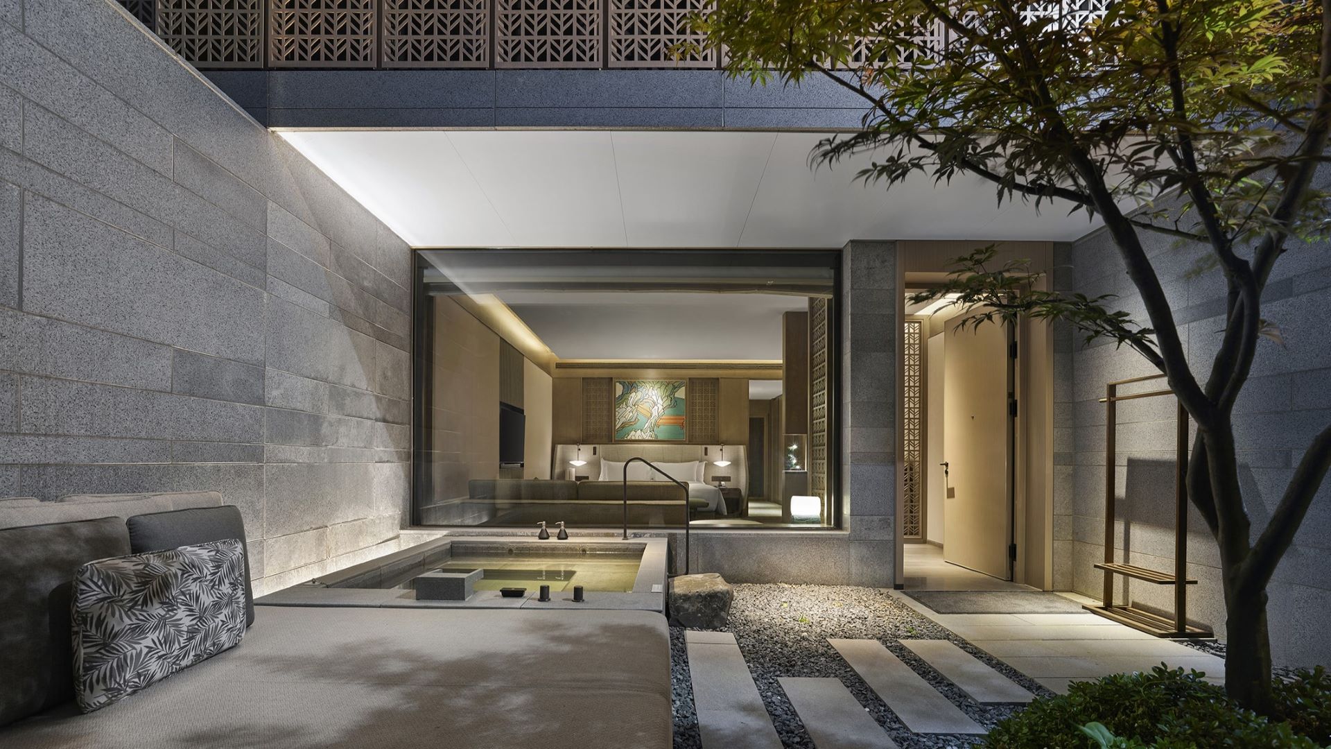 庭院泡池_夜Courtyard Pool (2)